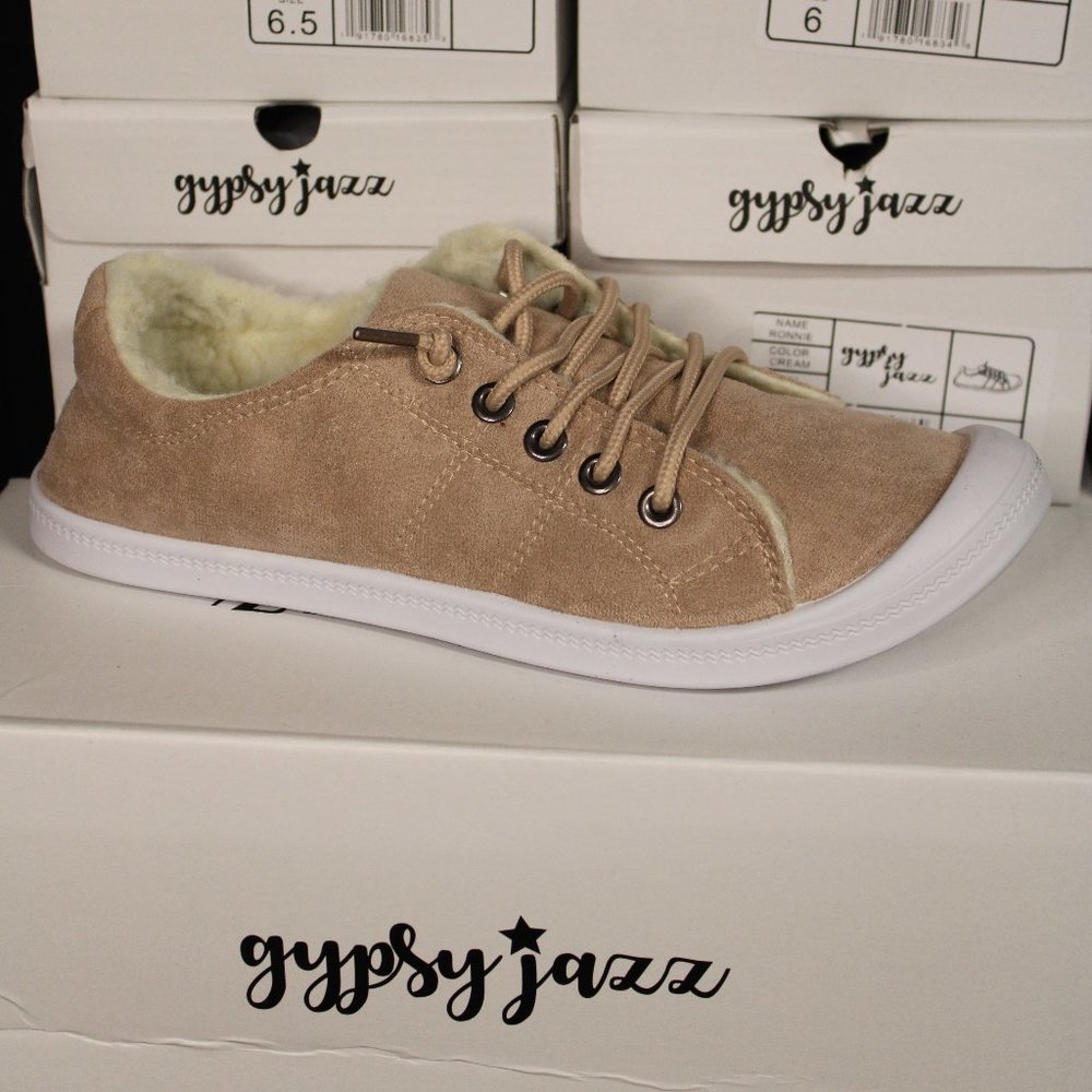 Gypsy Jazz Cream Ronnie Fur Lined Fall Shoe